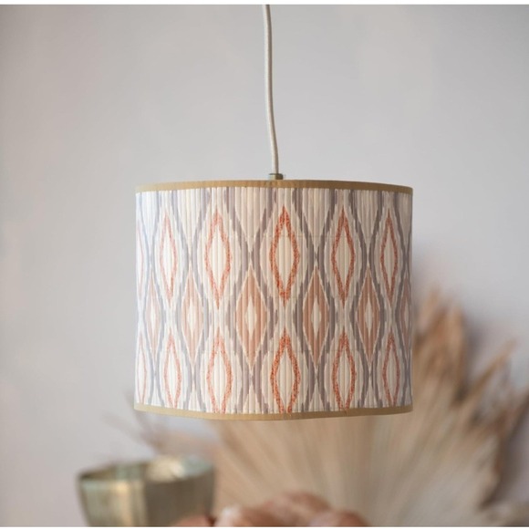 Bloomingville Other - Bloomingville Bamboo Organic Shaped Pendant Lamp‎ MCM Retro Boho New